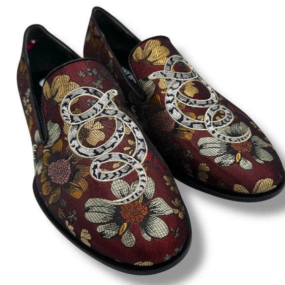 Johnny Was Jacquard Floral Embroidered Snake Loafers, Lunar New Year, Size 7 - Picture 6 of 11